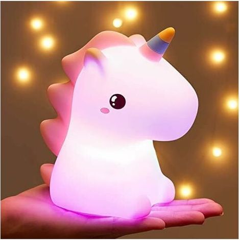 Baby Night Light Kids Night Light, 16 Colors Unicorn Night Light, LED Night Light Girl Boy Adult Rechargeable, Unicorn Girl Gift, Kawaii Deco Bedroom, Bedside Lamp Child Night Light Silicone Touch (1/5)