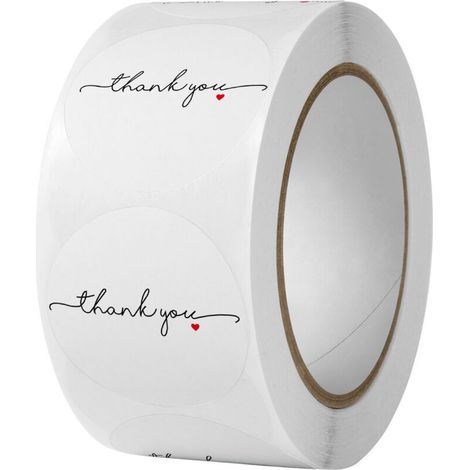 Etiquetas Gracias - Adhesivos Redondos de Papel Kraft - Diámetro 2,5 cm - Diseño Floral y Planetario - 1000 Unidades