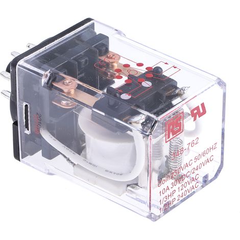 RS PRO Relais sans accrochage 2 RT, bobine 230V c.a. Enfichable 2W ( Prix pour 1 )