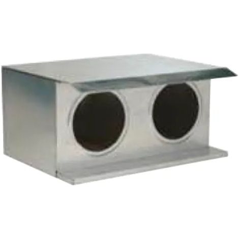 Nid Ropet 1604 deux trous 47x27cm – Toit plat galvanisé – Conception empilable pour espaces réduits – Base amovible – Rocila