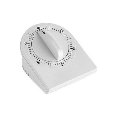 TFA Dostmann Timer da cucina analogico, 38.1020, timer per uova, 0-60 min, carica meccanica, adatto per cucina/sport/lavori domestici, bianco
