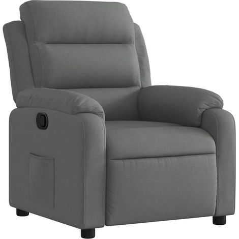 Maison Exclusive - Poltrona Reclinabile in Tessuto Grigio Scuro