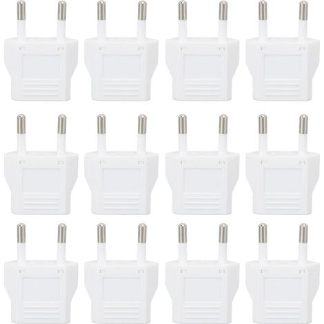 Trywise Adaptateur de prise de voyage européenne, 12 pièces, coque PC, convertisseur européen 110 - (1/4)