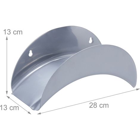 Set di 3 supporti da parete per tubo da giardino salvaspazio finitura opaca in ferro nero 130014573