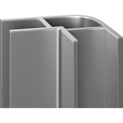WholePanel 10mm Silver Wall Panel External Corner Trim (1/5)