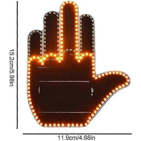 Lumière LED télécommandée par geste du doigt pour lunette arrière de voiture, accessoires et décorations amusants pour voitures et camions. (1/5)