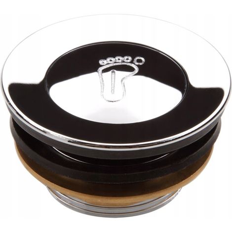 Tappo rotondo click-clack senza troppopieno per piatto doccia Deante, cromato, 1 pz. (1/4)