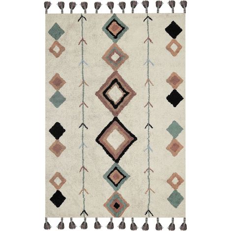 Teppich ESKISEHIR Beige 140 x 200 cm Baumwolle
