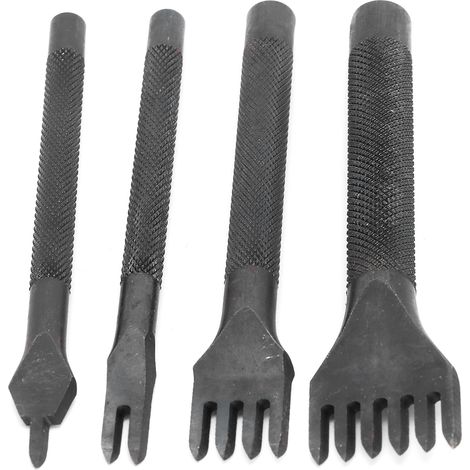 Outil de maroquinerie avec emporte-pièces ronds à 1/2/4/6 dents pour la couture du cuir, idéal pour les débutants.