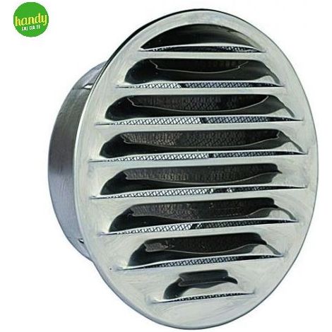 Griglia di aerazione tonda Vecamco ad incasso con retina Ø est. 110 mm inc. Ø 80 mm cromo