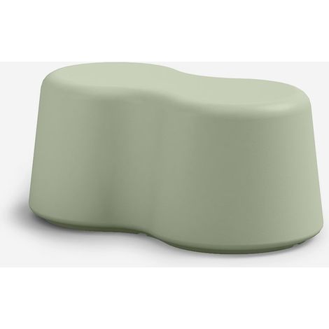 Panca 2 posti da giardino design in polietilene resistente Peanut - Verde (1/4)