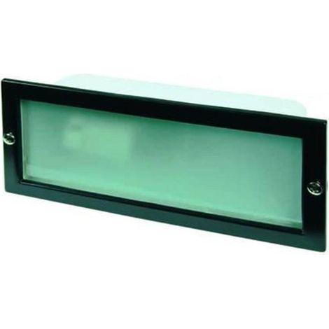 FARETTO NERO INCASSO RETTANGOLARI ALLUMINIO PER ESTERNO 23 X 100 FER 102858