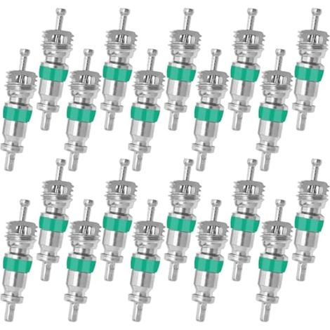 Wayona Lot de 100 noyaux de valve CVC pour réfrigérant R410 R32 R22 haute pression avec joint en téflon, pièce de rechange CVC pour systèmes de climatisation et de réfrigération, kit de noyau de valve (1/5)