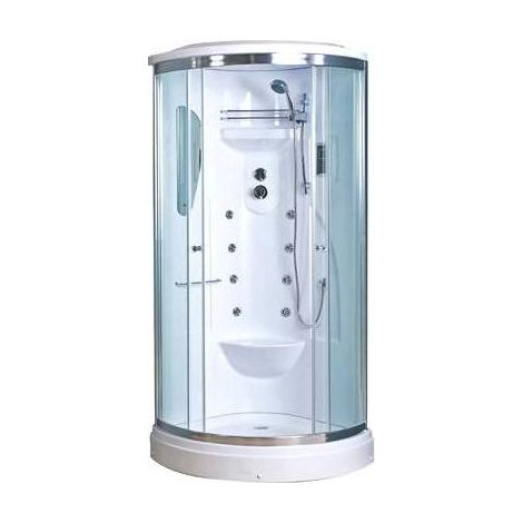 Box doccia idromassaggio 90x90 cm multifunzione dianhydro kilimangiaro bianco