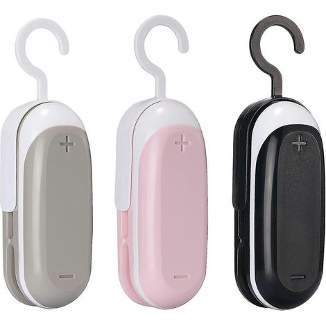 Lot de 3 mini scelleuses de sacs, scelleuse de sacs de chips avec cutter, scelleuse thermique, scelleuse de sacs alimentaires, scelleuse de sacs portable Wi-Excellence (1/5)