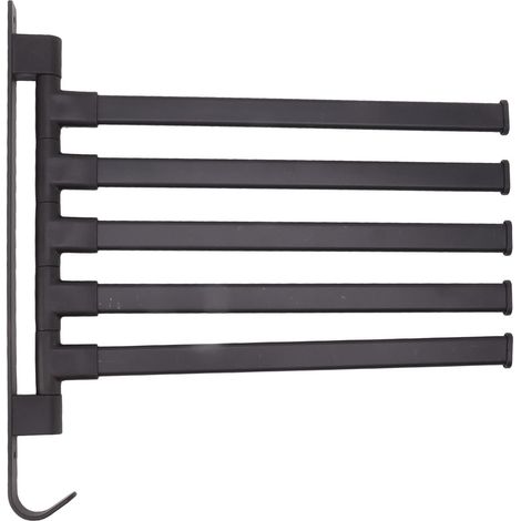 Schwarzer drehbarer Handtuchhalter Wandmontage Hängestange