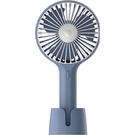 Ventilateur portable rechargeable USB avec double tête, 3 vitesses, batterie intégrée de 2000 mAh, idéal pour bureau, extérieur et voyage – 1 pièce (1/5)