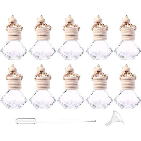 Packung mit 10 Auto-Lufterfrischer-Parfümflaschen, hängende ätherische Öldiffusoren für die Aromatherapie.