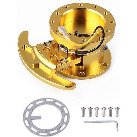 Volant anti-vol 6 trous, adaptateur de moyeu à dégagement rapide, kit de connexion sport pour course automobile. (1/4)
