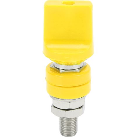 Connecteur de borne à vis M10 100A pour fiche banane 4mm, fil de liaison jaune haute puissance (1/5)