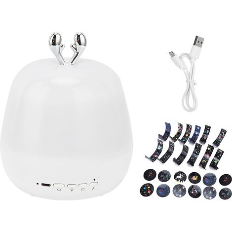 Projecteur d'étoiles LED 3 couleurs réglable 12 films musique rotatif 360° lampe cadeau fête bar maison (1/5)