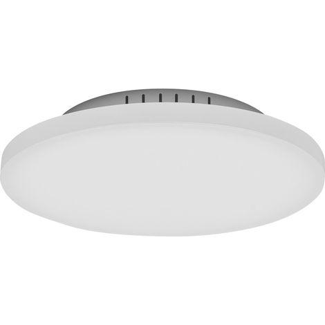 OSRAM Panneau lumineux Planon Frameless Round sans cadre en blanc avec technologie LED avancée, 19 W, forme ronde (300 mm de diamètre), couleur de lumière blanc chaud à 3000 K, boîtier en aluminium (1/5)