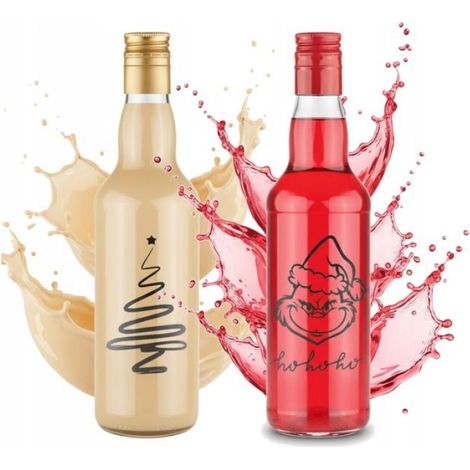 Bouteille Verre - 500 ml - Filetage 28 mm - Hauteur 25 5 cm - Diamètre 6 6 cm - Pour Liqueur Vin Maison - Cadeau Fêtes Noël (1/5)