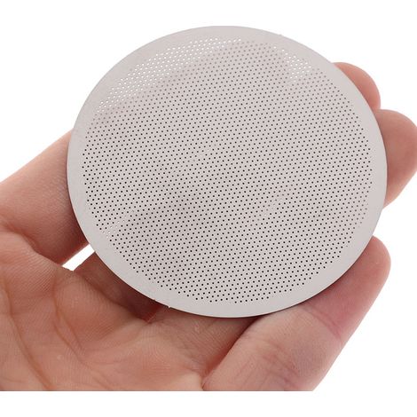 61mm stainless steel coffee filter discs with 0.2mm round holes, in high demand, in stock. (1/5)