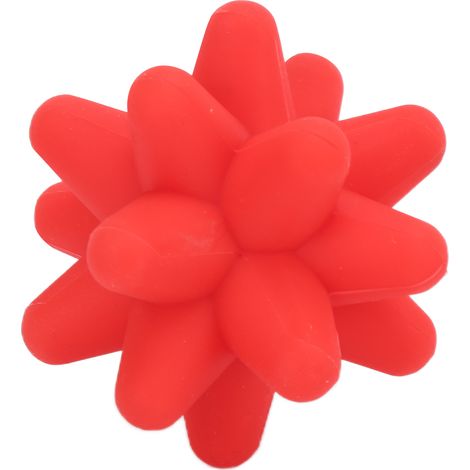 Balle de massage hérisson portable pour yoga, relaxation musculaire et acupression, rouge (1/5)