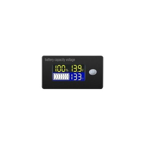 Indicateur de capacité de la batterie 12V affichage LCD voltmètre testeur de température pour Li-ion Lifepo4 plomb (1/4)