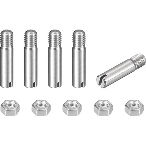 5Pcs Goujon Cylindrique À Fente M5 x 22mm 304 Acier Inoxydable (1/5)