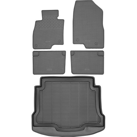 Juego de alfombrillas de goma para coche y alfombrilla para maletero para Mazda 3 III Sedán (2013-2019). (1/5)
