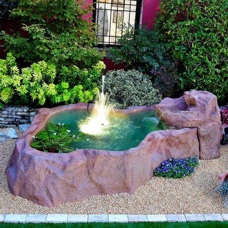 Laghetto Artificiale Roccia Fuori Terra 310x185x52 cm 900 Litri (1/3)