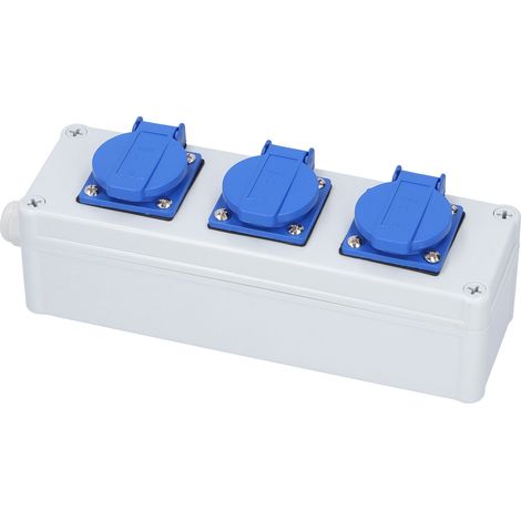 Boîtier de prise extérieur étanche avec interrupteur, protection contre la pluie, prises électriques à 3 positions (1/5)