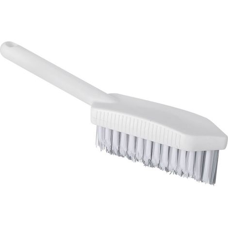 Brosse à frotter à poils PP poignée confortable pour nettoyage salle de bain douche sol lavabo moquette carrelage (1/4)