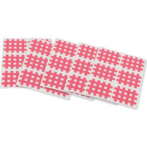 5 Feuilles Ruban Kinésiologique Croisé Respirant Points Acupression Articulations Muscles Thérapie pour Bras Jambes Rose (1/5)