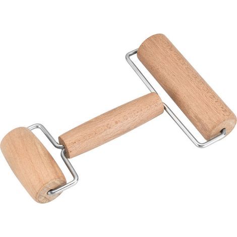Rouleau à Pâtisserie en Bois à Double Extrémité - Manche Ergonomique et Rotation Facile (1/4)