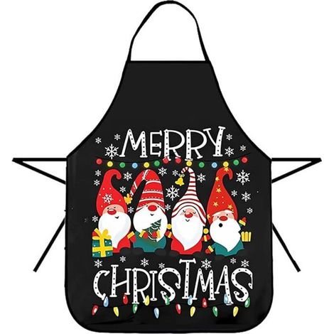 Erwachsenen-Weihnachtsschürze, wasserabweisend und verstellbar mit Taschen. Ideal zum Kochen, Backen und Grillen.