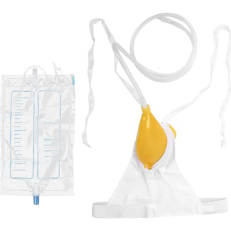 Femme urinoir portable 1000ml, poche urinaire femme, gobelet urine pour patient alité, aînée, réutilisable, pratique, hygiénique. (1/5)