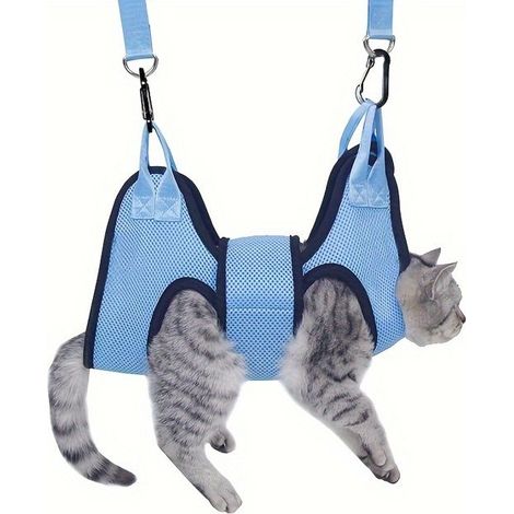 BelleRise - Hamac pour la coupe des griffes de chat — Sac de contention anti-griffures et anti-morsures (Outil de toilettage pour animaux) (1/5)