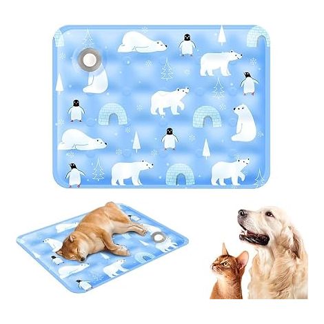 Tapis Chien Chat, 60 50cm Tapis Animaux Compagnie Matelas, Tapi-s Fraicheur Chien, Cooling Mat Canapés, Chenils, Camping, Sols (L) (1/5)