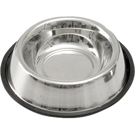Ciotola in acciaio con bordo in gomma antiscivolo per cani 700 ml