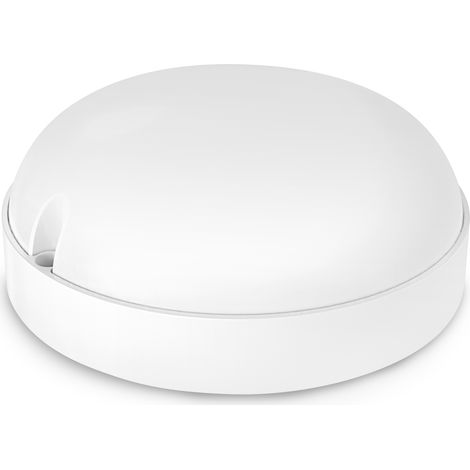 Applique murale extérieure LED ronde en métal IP65 blanche 9W neutre