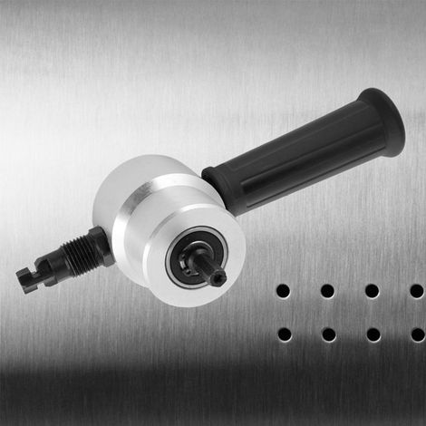 Grignoteuse à tôle manuelle 160A, scie à double tête, outil de coupe de métal, accessoire pour perceuse électrique (1/5)