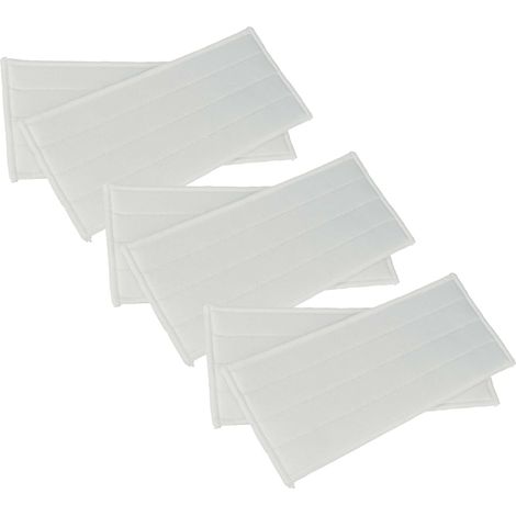 vhbw 6x Replacement Cover Scrubber Sleeve compatible with Kärcher KV 4 Premium, KV 4 Window Cleaner Squeegee - Mop Attachment Cloth Pad