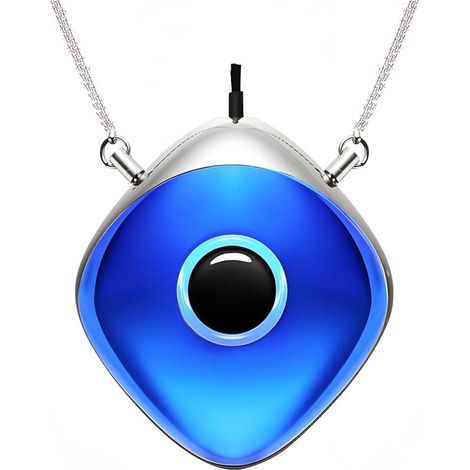 Purificateur d'air à chaîne noire avec 502 millions d'ions négatifs/cm³, autonomie de 18 heures, sans filtre, sans entretien, contre la poussière, le pollen et la fumée (bleu). (1/5)