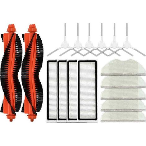 Filtre pour aspirateur brosse pour aspirateur Filtre de brosse pour aspirateur filtre de Xiaomi Robot Aspirateur S40C / E101 Accessoires Main Side Brosse HEPA Filtre Serpillière Cloth de remplacement (1/5)
