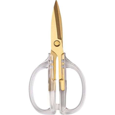 Forbici da cucina (19,7 cm) Forbici in titanio placcato oro - forbici per carne e pollame, lavabili in lavastoviglie, manico in acrilico, forbici pratiche multiuso in acciaio inossidabile.