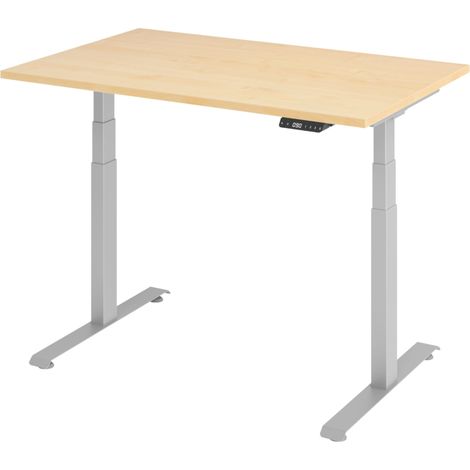 bümö Schreibtisch elektrisch Lite Rechteck: 120 x 80 cm Ahorn