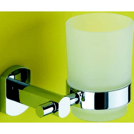 porte-gobelet porte-brosse A dents Edera en acier chromA